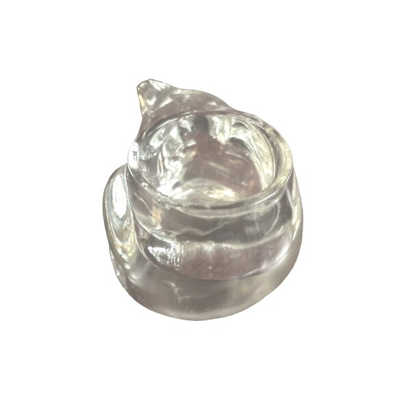 Vintage Avon Clear Glass Cat Shaped Candle Holder/Votive - Picture 3 of 8